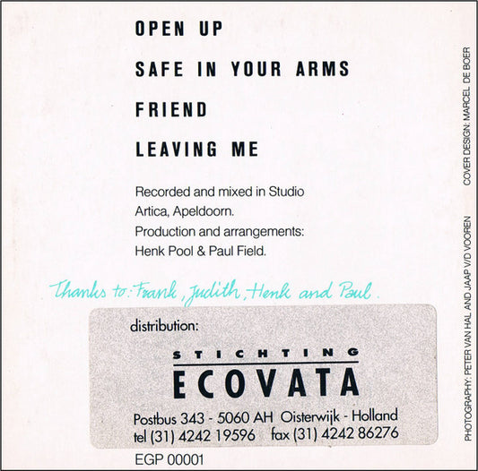 Ralph Van Manen : Open Up (CD, EP, Car)