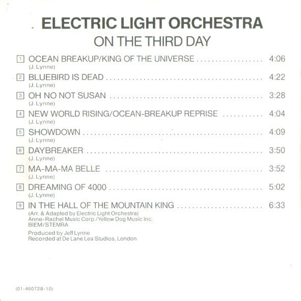 Electric Light Orchestra : On The Third Day (CD, Album, RE, RM)