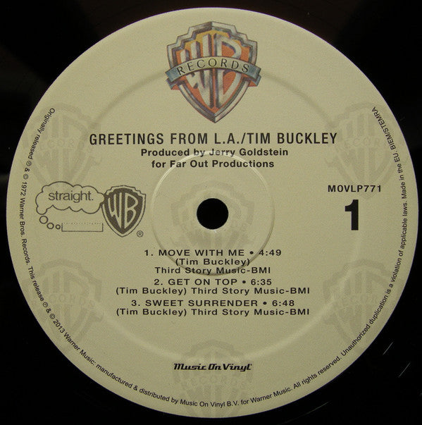 Tim Buckley : Greetings From L.A. (LP, Album, RE, RM, 180)