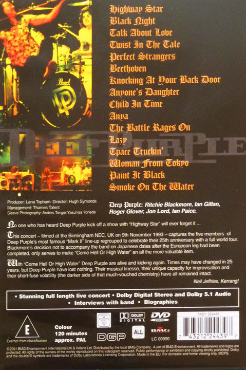 Deep Purple : Come Hell Or High Water (DVD-V, Multichannel, PAL)