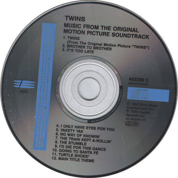 Various : Music From The Original Motion Picture Soundtrack Twins (CD, Comp, RE)