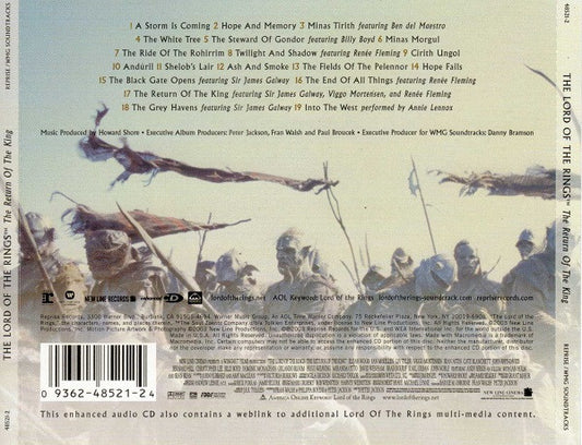 Howard Shore : The Lord Of The Rings: The Return Of The King (CD, Album, Enh, RP)