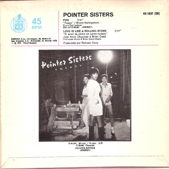 Pointer Sisters : Fire (7", Single)
