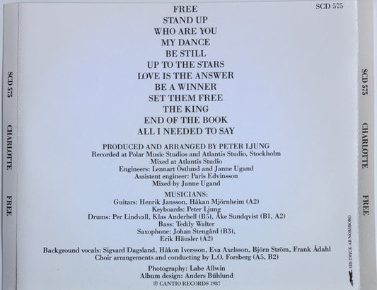 Charlotte Höglund : Free (CD, Album)