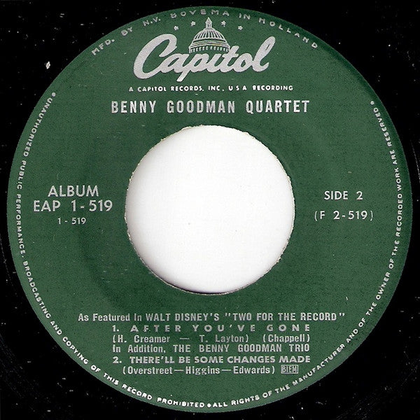 Benny Goodman : 2 For The Record (7", EP)