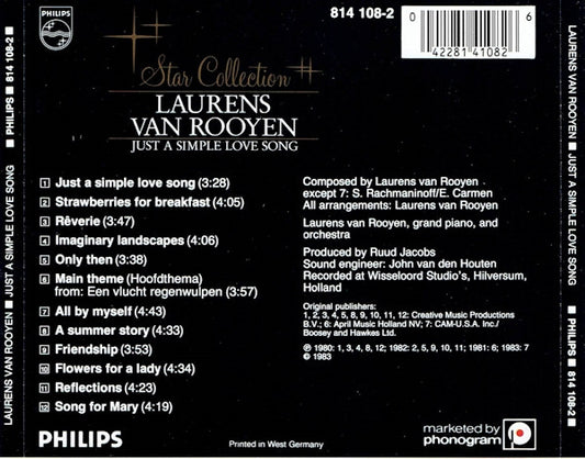 Laurens van Rooyen : Just A Simple Love Song (CD, Comp)
