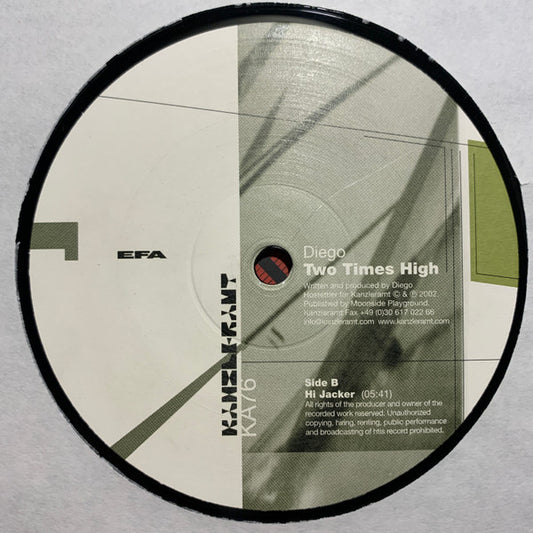 Diego : Two Times High (12")