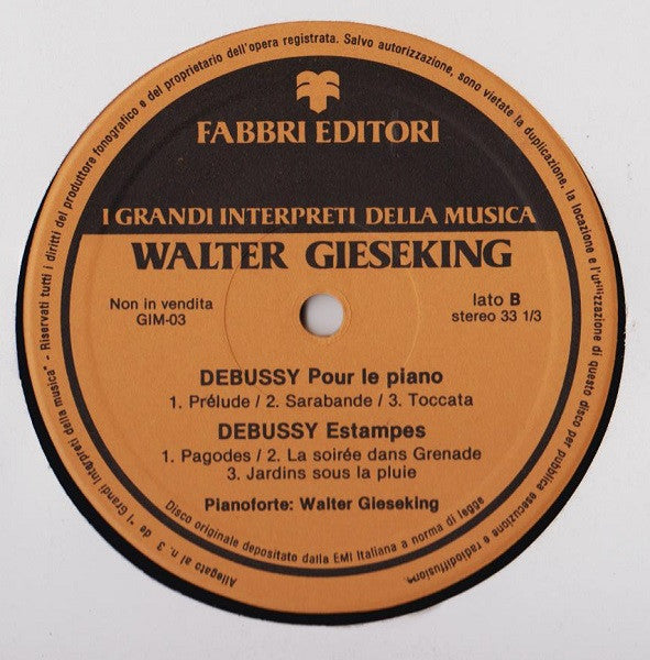Claude Debussy, Walter Gieseking : Images - Pour Le Piano - Estampes (LP, Album)
