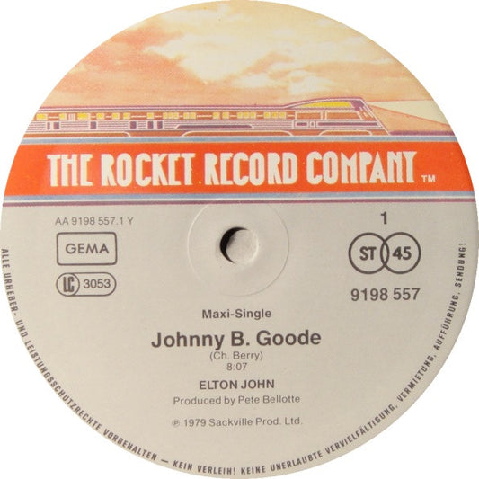 Elton John : Johnny B. Goode / Thunder In The Night (12", Maxi)