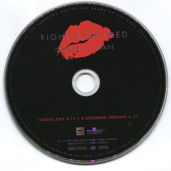 Right Said Fred : You're My Mate (CD, Single, car)