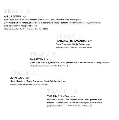 Eliane Elias : The Best Of Eliane Elias Volume 1 Originals (CDr, Comp, RE)