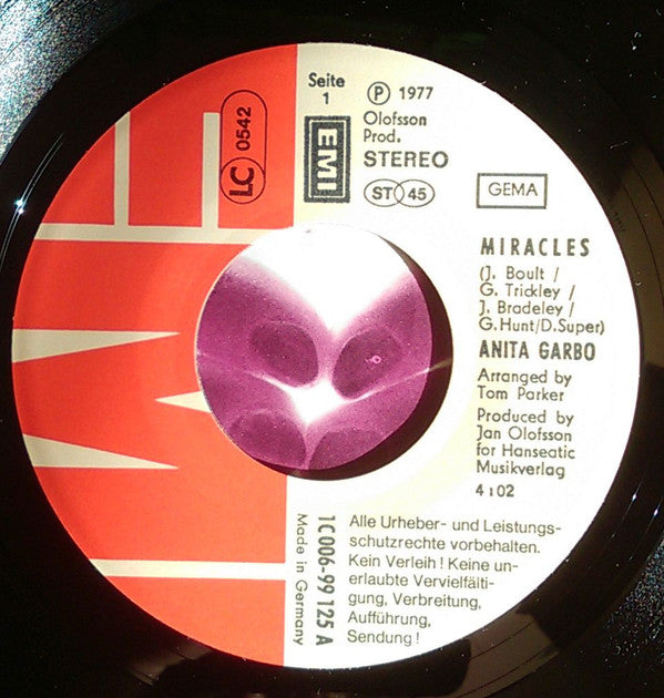 Anita Garbo : Miracles (7", Single)