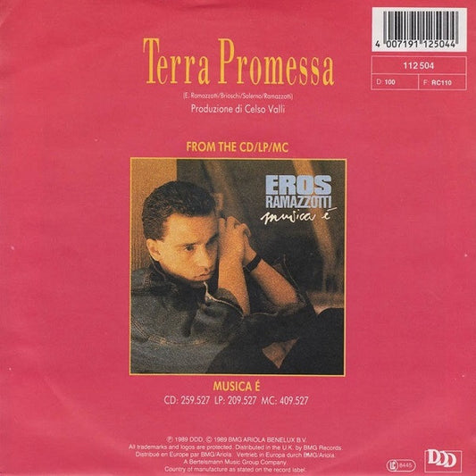 Eros Ramazzotti : Terra Promessa (7", Single)