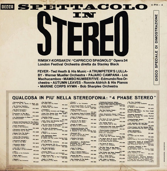 Various : Spettacolo In Stereo (LP, Smplr)