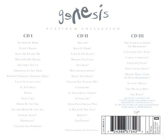 Genesis : Platinum Collection (3xCD, Comp, Med)