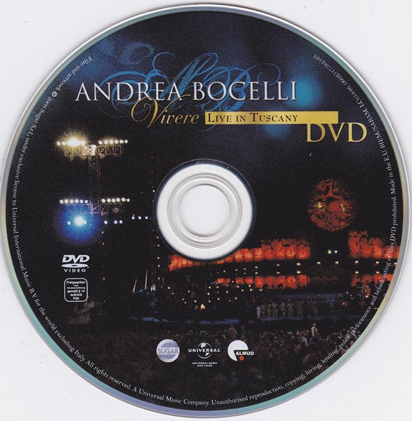 Andrea Bocelli : Vivere: Live In Tuscany (CD, Album + DVD-V)