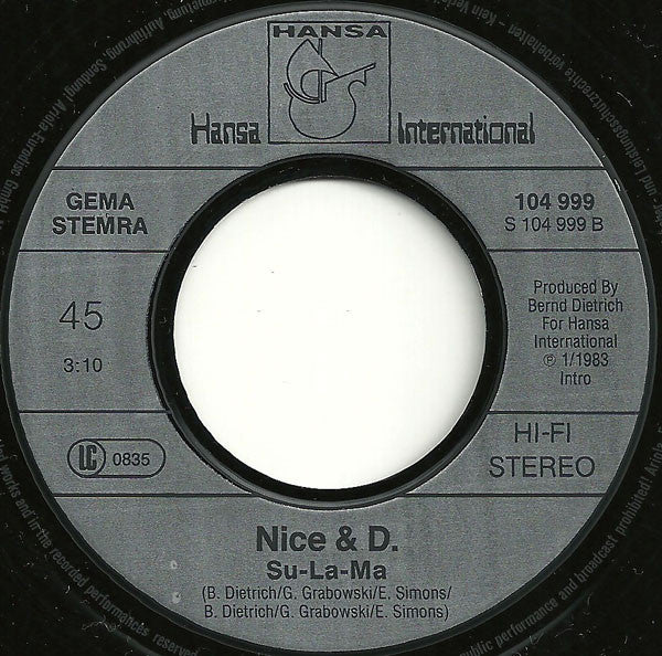 Nice And D. : At The Opera (7", Single)