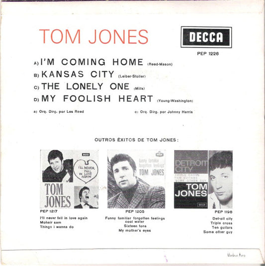 Tom Jones : I'm Coming Home (7", EP)