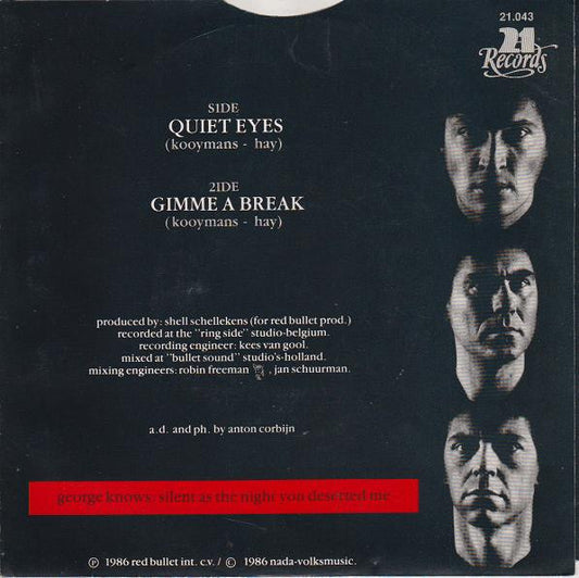 Golden Earring : Quiet Eyes (7", Single, Geo)
