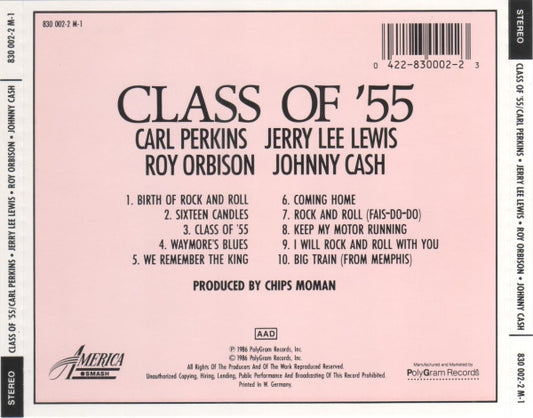 Class Of '55 : Carl Perkins / Jerry Lee Lewis / Roy Orbison / Johnny Cash : Memphis Rock & Roll Homecoming (CD, Album)