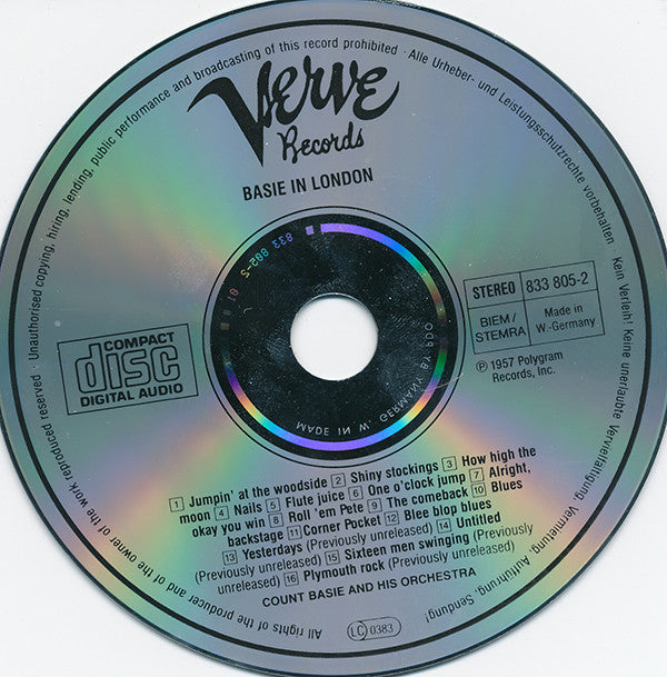 Count Basie Orchestra : Basie In London (CD, Album, RE, RM)