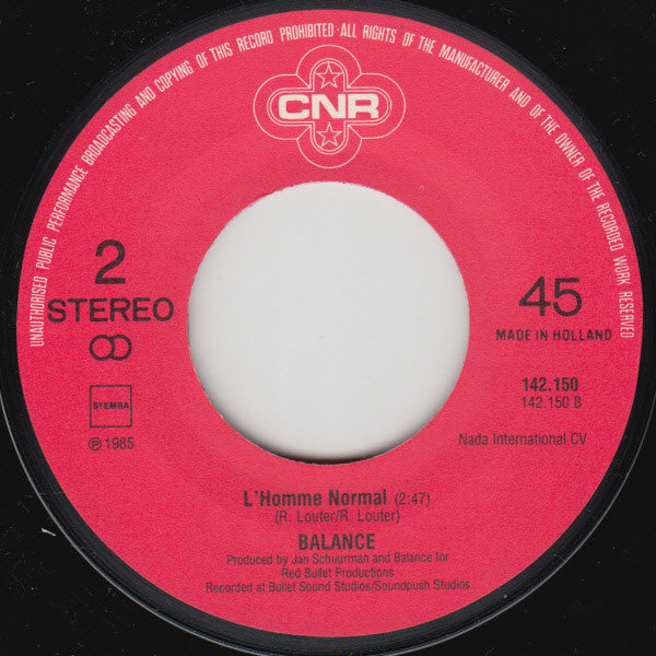 Balance (37) : Girl With The French Name / L'Homme Normal (7", Single)