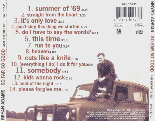 Bryan Adams : So Far So Good (CD, Comp)