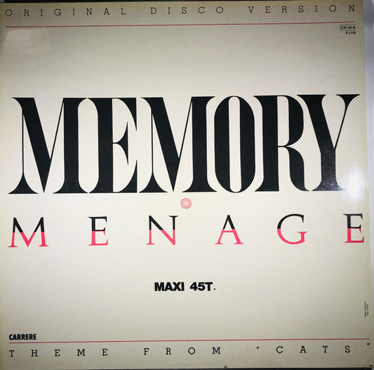 Menage (2) : Memory (12", Maxi)