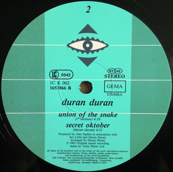 Duran Duran : Union Of The Snake (Extended Remix) (12", Maxi)