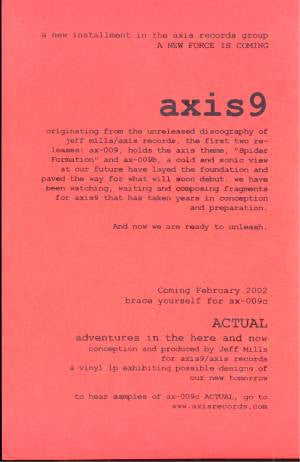Jeff Mills : AX-009 A/B (2x12")
