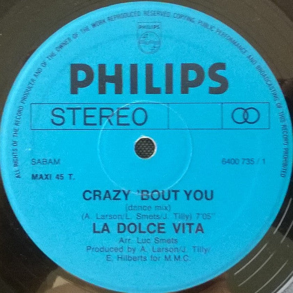 La Dolce Vita (2) : Crazy 'Bout You (12", Single)