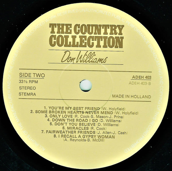 Don Williams (2) : The Country Collection: Don Williams (LP, Comp)