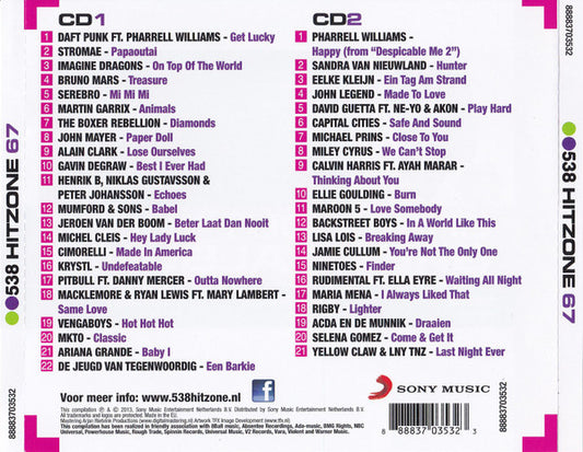 Various : 538 - Hitzone 67 (2xCD, Comp)