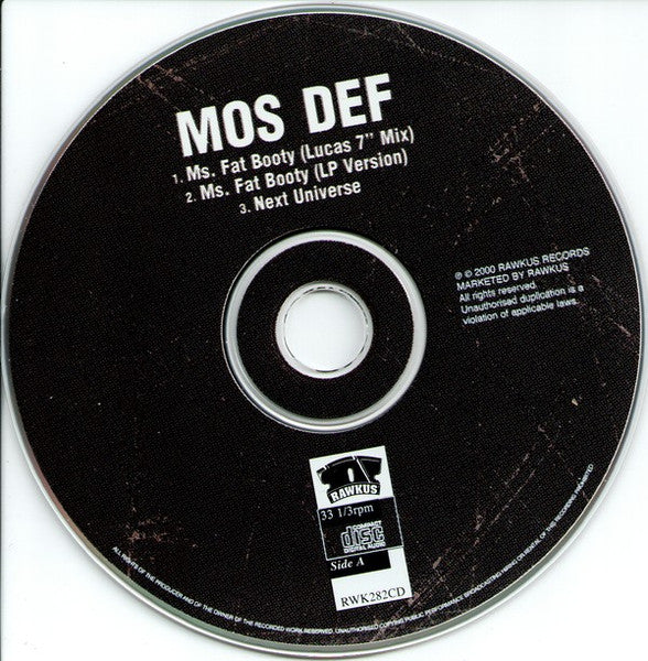 Mos Def : Ms. Fat Booty Pt II (CD, Single)