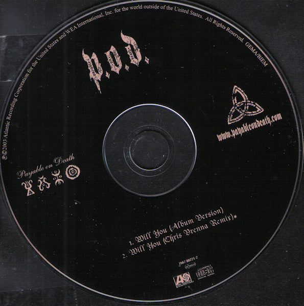 P.O.D. : Will You (CD, Single)