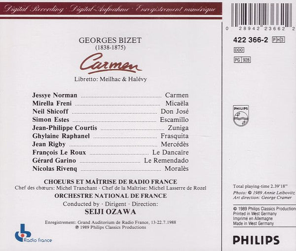 Georges Bizet - Jessye Norman · Mirella Freni · Neil Shicoff · Simon Estes · Orchestre National De France · Chœur de Radio France Et Maîtrise De Radio France · Seiji Ozawa : Carmen (3xCD, Album + Box, Sli)