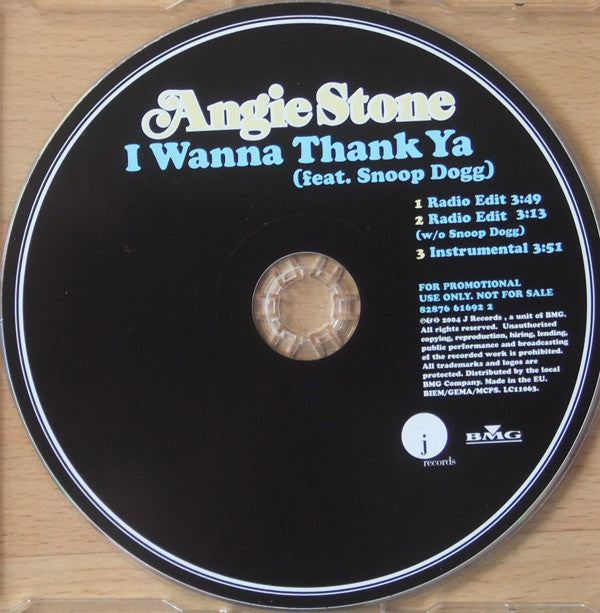 Angie Stone Feat. Snoop Dogg : I Wanna Thank Ya (CD, Maxi, Promo)