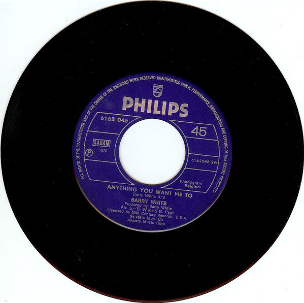 Barry White : I'll Do For You Anything You Want Me To (7", Single)