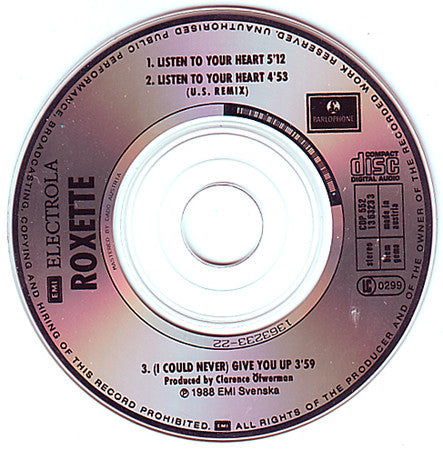 Roxette : Listen To Your Heart (CD, Mini, Maxi)