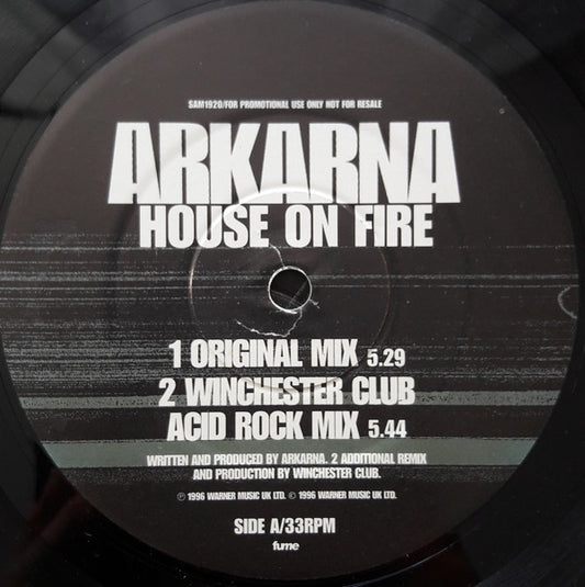 Arkarna : House On Fire (2x12", Promo)