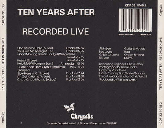 Ten Years After : Recorded Live (CD, Album, RE)