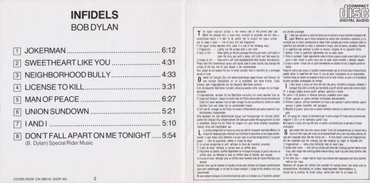 Bob Dylan : Infidels (CD, Album, RE, SME)