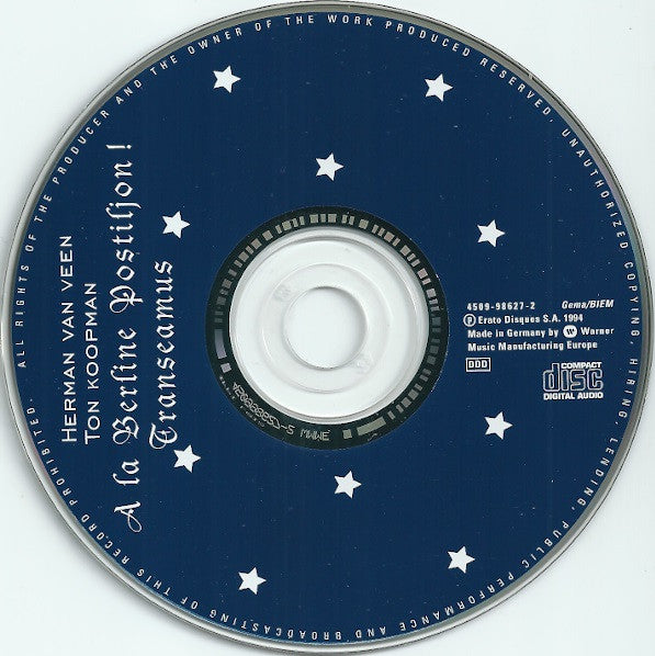 Herman Van Veen, Ton Koopman : A La Berline Postiljon! (CD, Single)