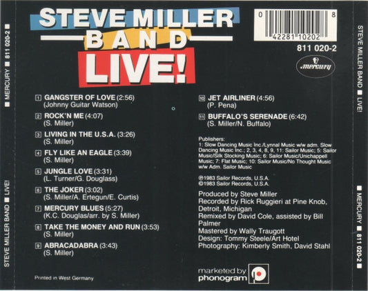 Steve Miller Band : Live ! (CD, Album, RE)