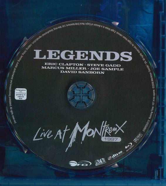 Eric Clapton, Steve Gadd, Marcus Miller, Joe Sample, David Sanborn : Legends Live At Montreux 1997 (Blu-ray, RE, Multichannel)