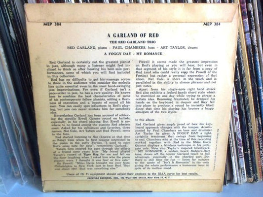 The Red Garland Trio : A Garland Of Red (7", EP)