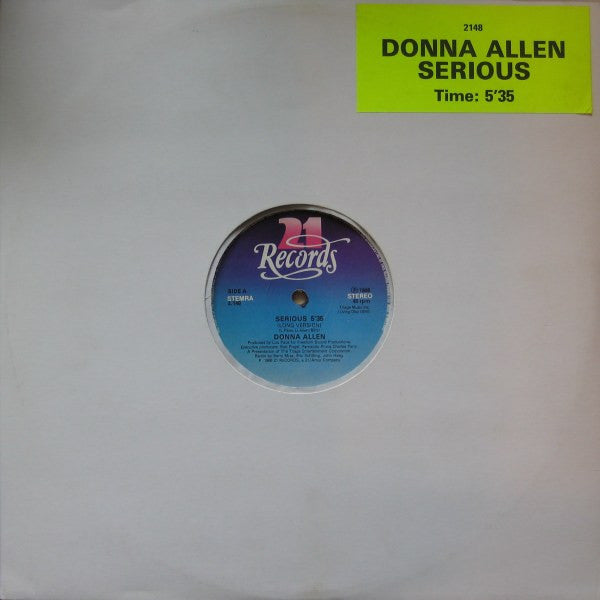 Donna Allen : Serious (12")