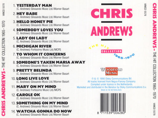 Chris Andrews (3) : The Hit Collection 1965 - 1970 (CD, Comp)