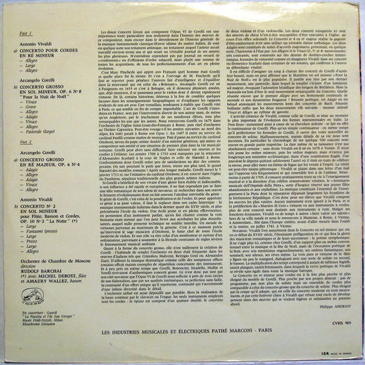 Arcangelo Corelli, Antonio Vivaldi, Moscow Chamber Orchestra, Rudolf Barshai, Michel Debost, Amaury Wallez : Concerto Pour La Nuit De Noël / La Notte (LP, Album, Gat)