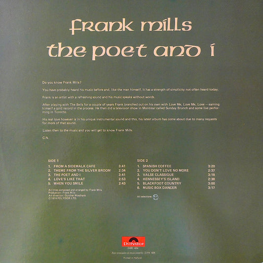 Frank Mills : The Poet And I (LP, Album)
